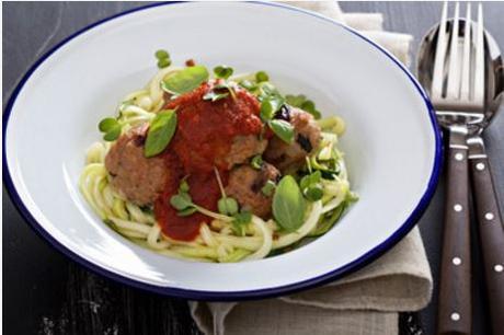 paleo dinner recipes zoodles with turkey meatballs