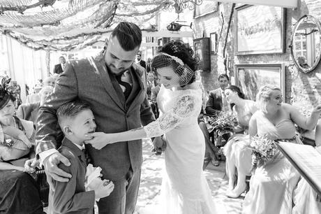 Bride & groom console son Tips for Children at Weddings