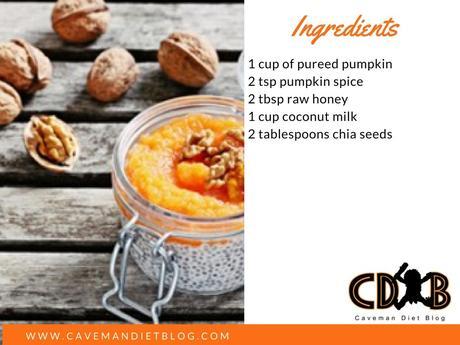 paleo holiday treats pumpkin chia seed pudding ingredient image