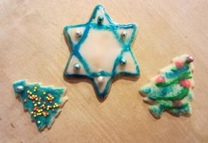 Christmas and Hanukkah cookies, photo Susan Katz Miller