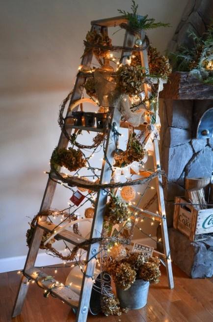 Christmas Tree Made From Recycled Ladder