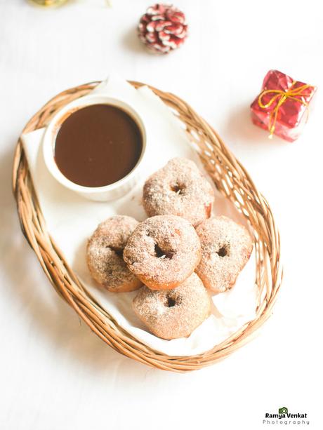 gingerbread donuts recipe - eggless yeast free donuts recipe