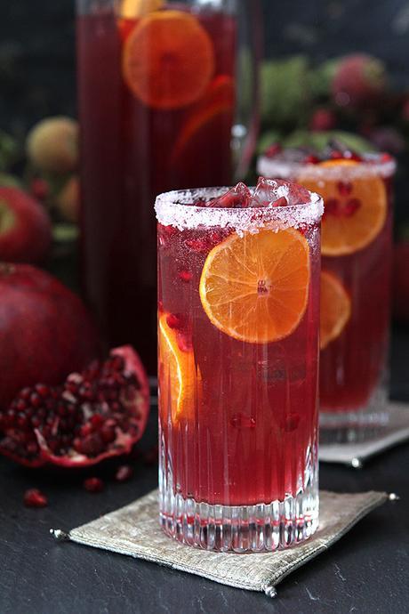 Pomegranate and Blood Orange Tequila Spritzer