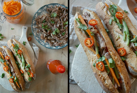 Pulled pork bánh mì