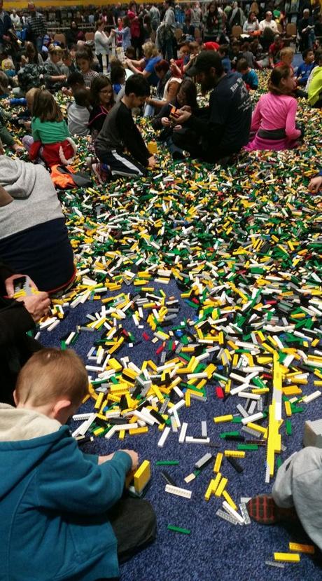 That's a lot of Legos on the floor. Glad I didn't have to clean that up!