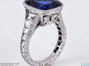 Carat Cushion Tanzanite Ring with Vintage Tapered French Diamonds