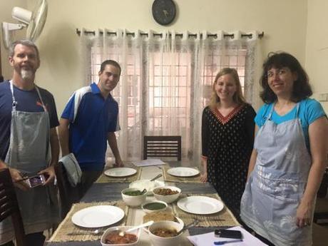 Learning to cook Indian food at Manju's 