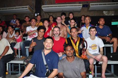 With MTI teachers and students after a successful fight by a German student