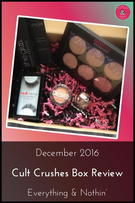 December 2016 Cult Crushes Box Review December 2016 Cult Crushes Box Review