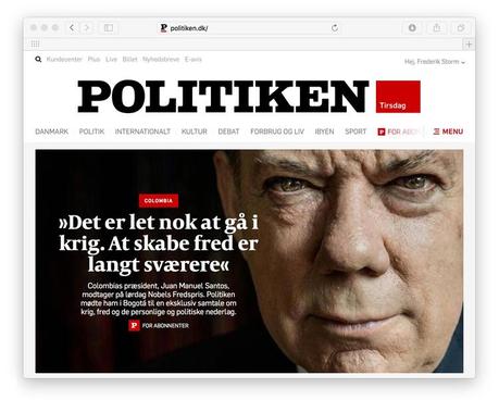 In Denmark: great redesign of mobile, website for Politiken