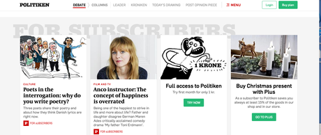 In Denmark: great redesign of mobile, website for Politiken