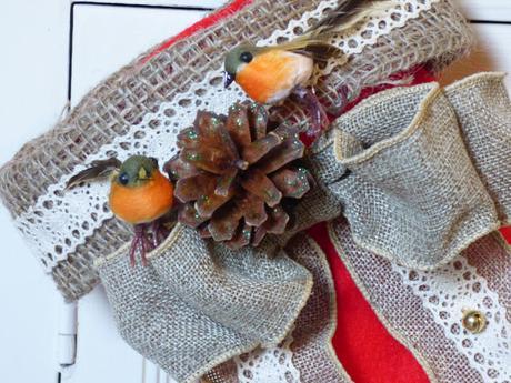 Victorian Christmas Stocking Craft Tutorial Felt Burlap