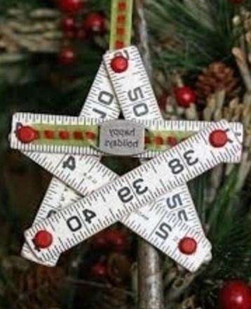 Tape Measure Recycled Into Christmas Tree Decorations