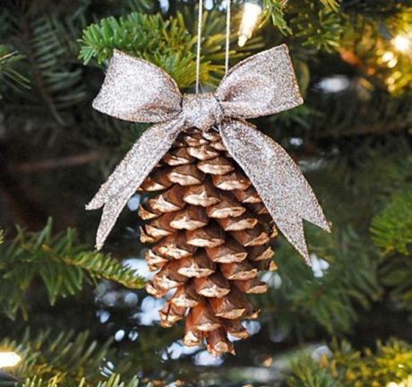Pine Cones Recycled Into Christmas Tree Decorations