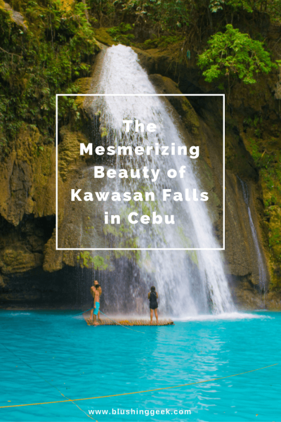 The Mesmerizing Beauty of Kawasan Falls in Cebu pinterest graphics | Blushing Geek