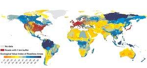 New map reveals concentrations of nature-disrupting roads