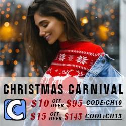 Christmas Carnival! $10 Off Over $95 Code:CH10! $15 Off Over $145 Code:CH15! Free Shipping!