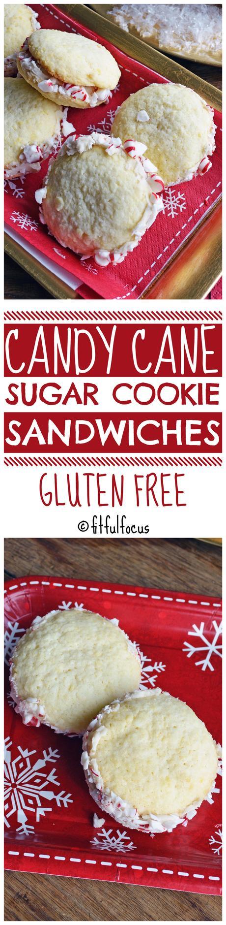 Candy Cane Sugar Cookie Sandwiches (gluten free)