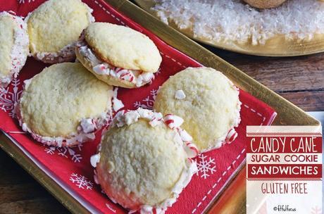 Candy Cane Sugar Cookie Sandwiches (gluten free)