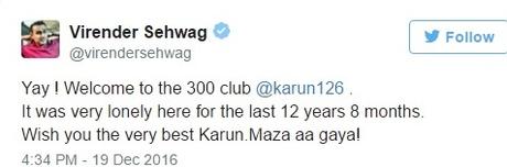 Karun Nair completes more than what KL Rahul missed out ! ~ a triple century