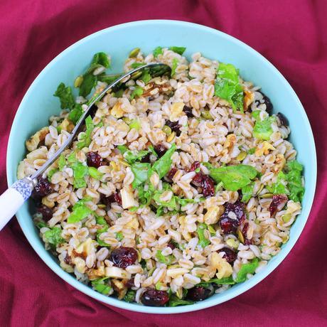 Farro Salad with Cranberries, Walnuts and Kale Farro Salad with Cranberries, Walnuts and Kale