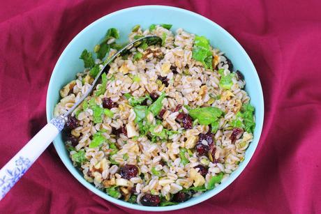 Farro Salad with Cranberries, Walnuts and Kale Farro Salad with Cranberries, Walnuts and Kale