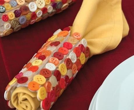 Buttons Turned into Napkin Rings