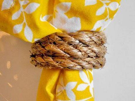 Rope Recycled into Napkin Rings