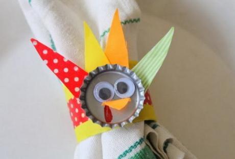 Bottle Cap Turned into Napkin Rings