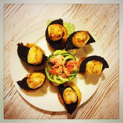 Recipe: Scallop and Black Pudding Salad from The Pipers Tryst