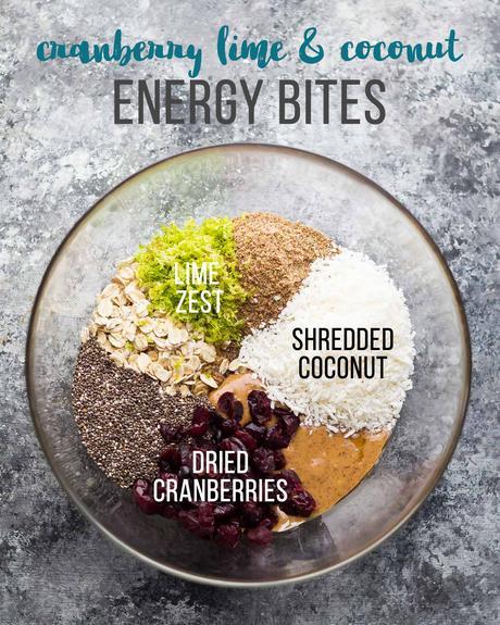 Cranberry, Lime & Coconut Energy Bites