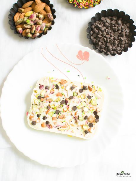 white chocolate bark - holiday bark recipe - easy chocolate bark recipes