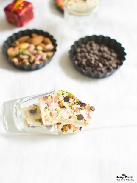 white chocolate bark - holiday bark recipe - easy chocolate bark recipes