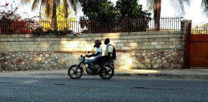 The ubiquitous motorcycle taxi