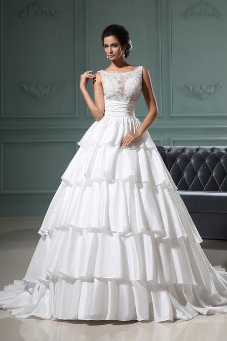 layered ball gown wedding dress