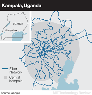Map of Google Project Link-Kampala Uganda