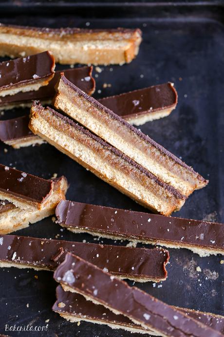 This recipe for healthy homemade Twix Bars is a game changer! When you take a bite, you won't believe that this candy bar copycat is gluten-free, refined sugar free, Paleo, and vegan.