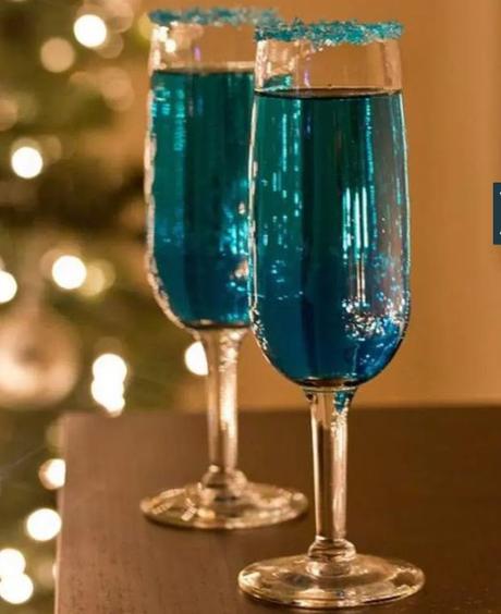Blue Sparkling Star Cocktail