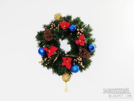 How I Spent Christmas 2016 floral garage diy christmas wreath (completed)