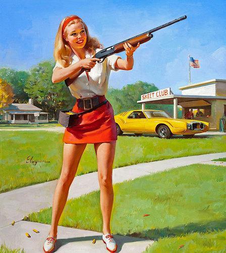that girl with that gun looks so inviting