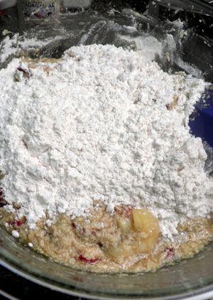 Banana & Fresh Cranberry Bread - Add  flour in batches
