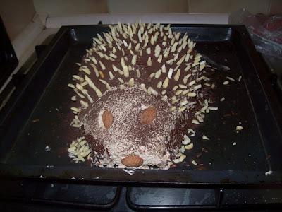 Sweet Hedgehog-Cake for kids Birthday