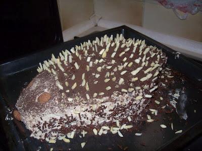 Sweet Hedgehog-Cake for kids Birthday