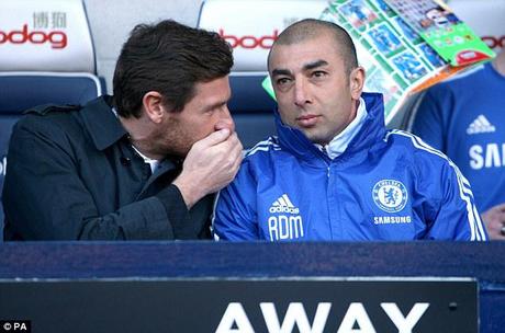 Taking the reins: Di Matteo (right) has been put in charge of the team