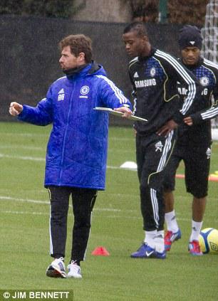 The end: Andre Villas-Boas was sacked by Chelsea after leading training on Sunday
