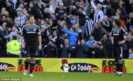 Final straw: Chelsea's defeat at West Brom was the Portuguese's last game in charge of the Blues