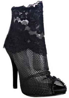 Shoe of the Day | Dolce & Gabanna Floral Lace & Mesh Peep-toe Boots
