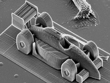 A 285-Micrometer Indy Car Printed With Two-Photon Lithography