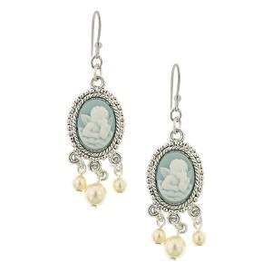 angel pearl earrings