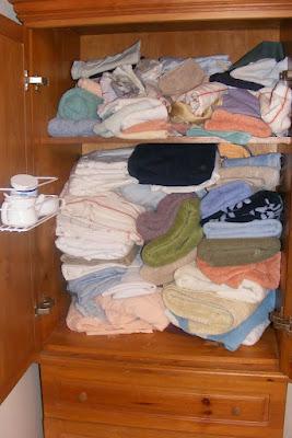 Upcycled Linen Closet Redo